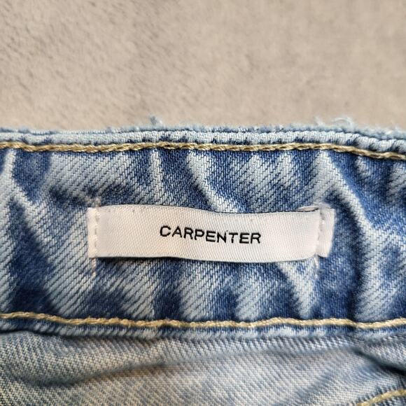 Forever 21 Jeans Womens 27 Light Wash Carpenter Wide Leg High Rise Baggy - Picture 4 of 12